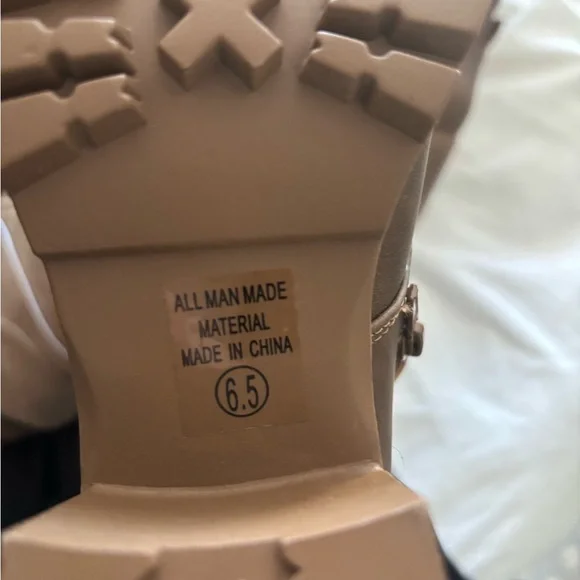 Soda Brown Lace-Up Boots with Knit Cuff - Picture 4 of 4